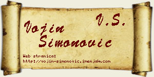 Vojin Simonović vizit kartica